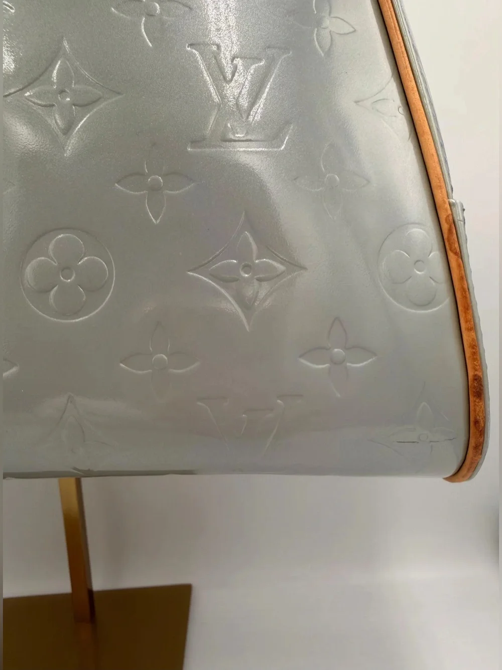 LV Tompkins Square — Vernis Leather Blue